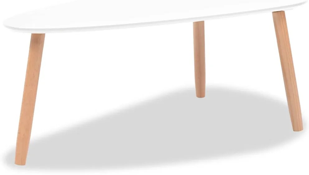 Conjunto mesas de centro 2 pcs pinho maciço branco
