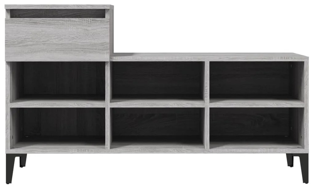 Sapateira 102x36x60 cm derivados de madeira cinzento sonoma