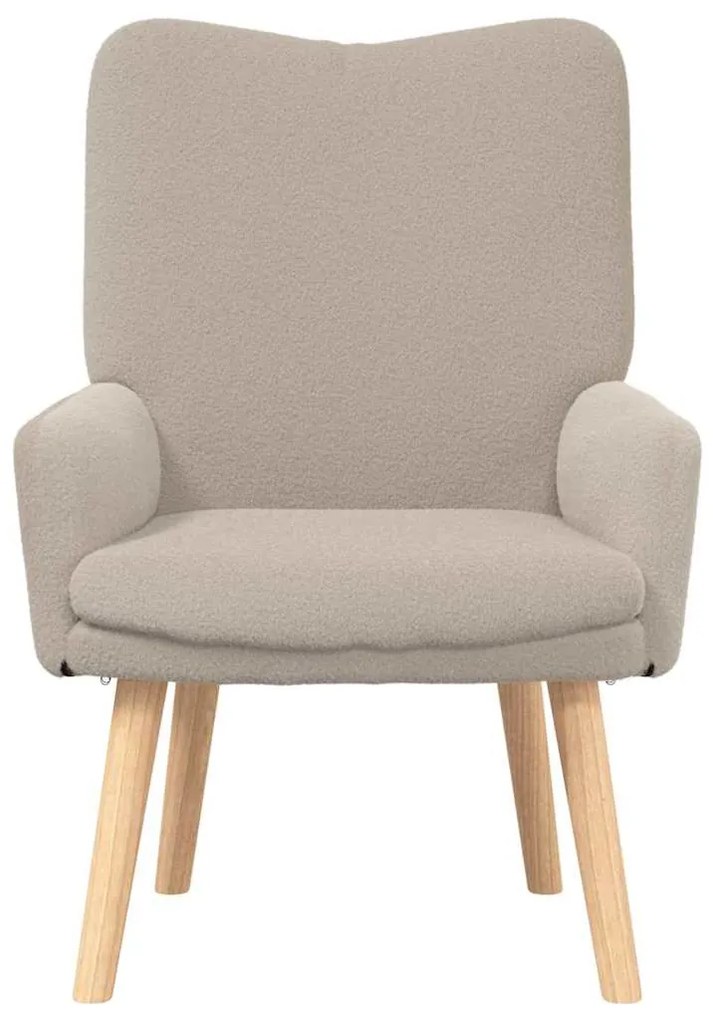 Cadeira Relaxante vidaXL Cinza Claro de Tecido parecido com Lã