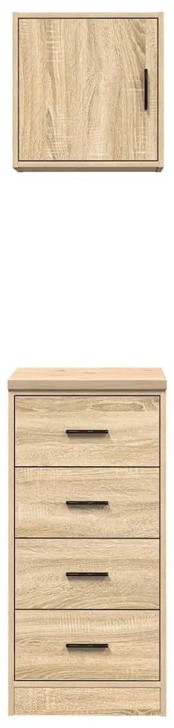 Armários de garagem 2pcs derivados de madeira carvalho sonoma