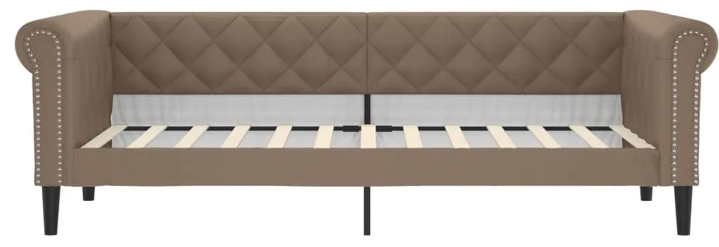 Sofá-cama 90x200 cm couro artificial cor cappuccino