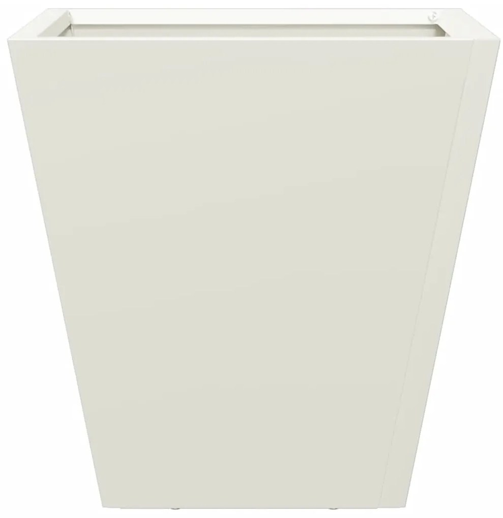 Vaso/floreira de jardim 2 pcs 30x30x30 cm aço branco