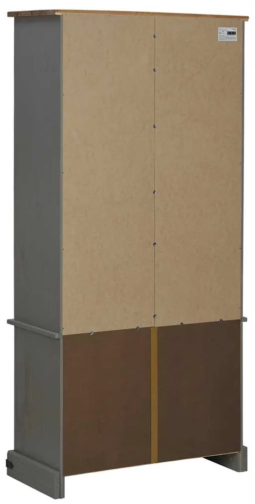 Adega HALDEN com Suporte para Vinhos e Porta Deslizante Pinho