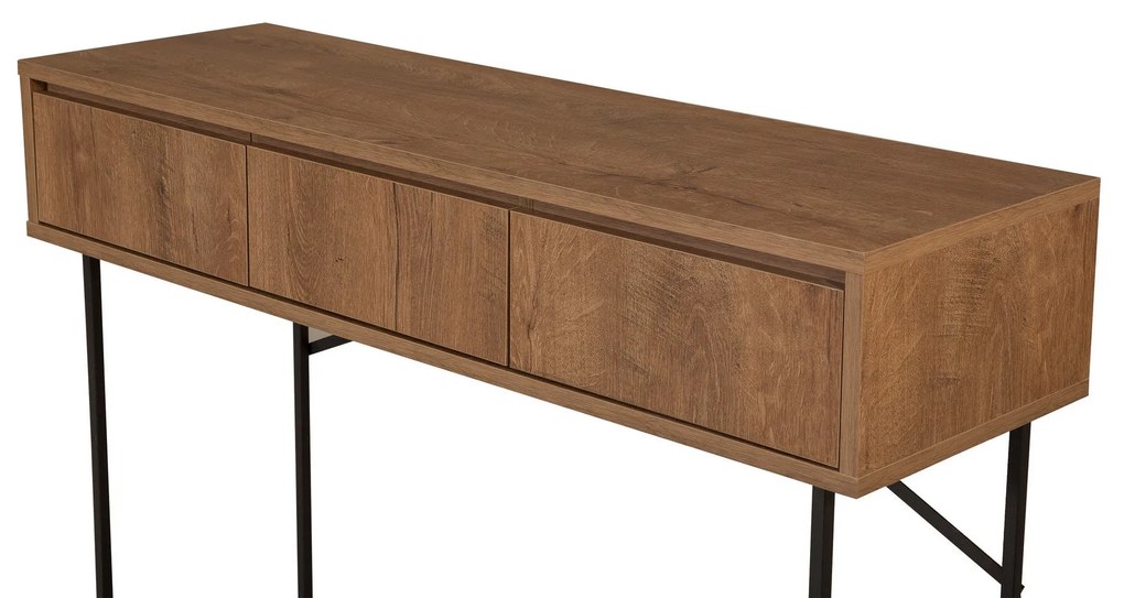 Sideboard Mia – Walnut/Preto – 120x90x36 cm