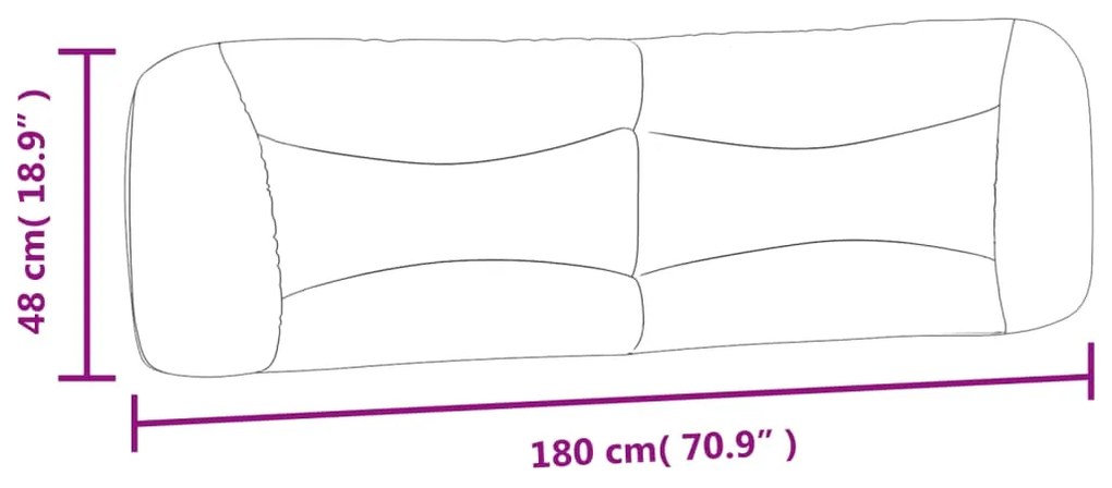 Almofadão de cabeceira 180 cm tecido creme