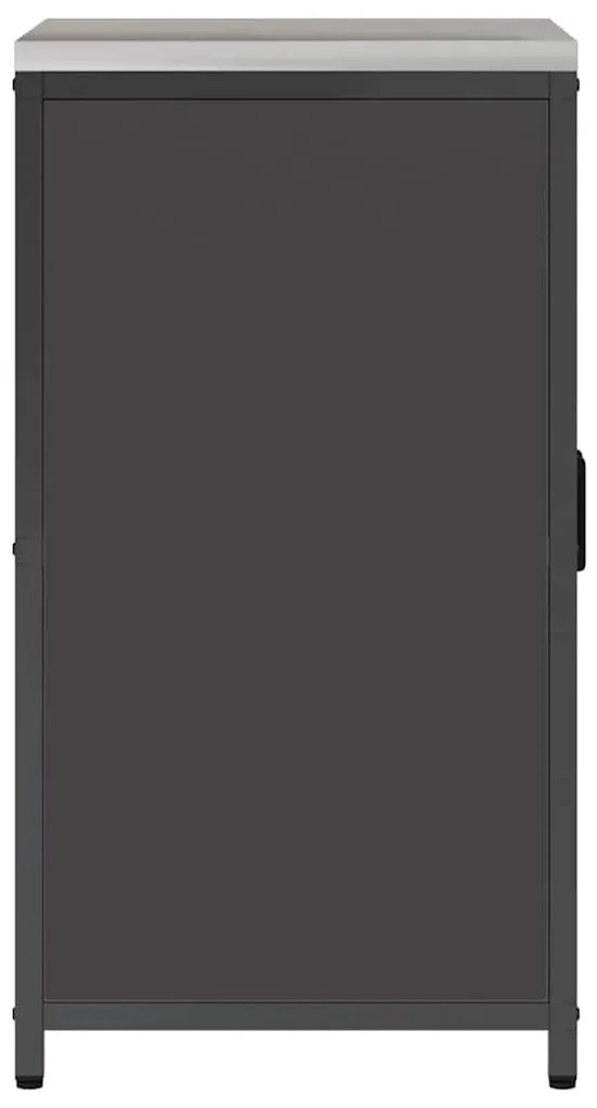 Armário de Armazenamento para Cozinha Preto 60 x 50 x 92 cm Aço