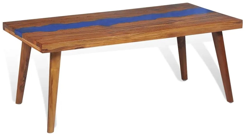 Mesa de centro em resina de teca 100x50x40 cm