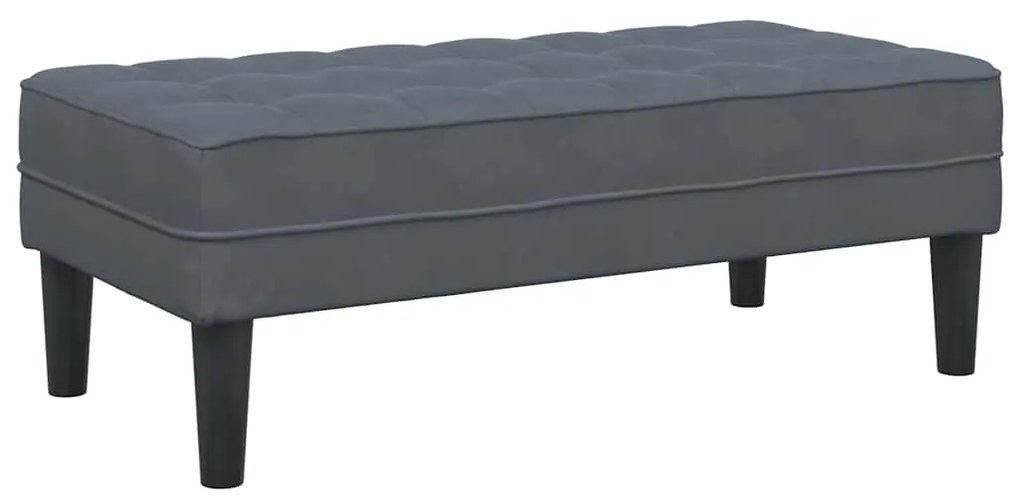 Banco Cinza Escuro 113 cm Veludo