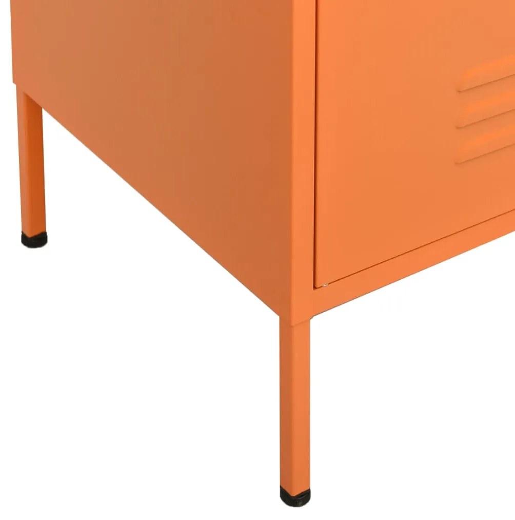 Armário de arrumação aço 80x35x101,5 cm laranja