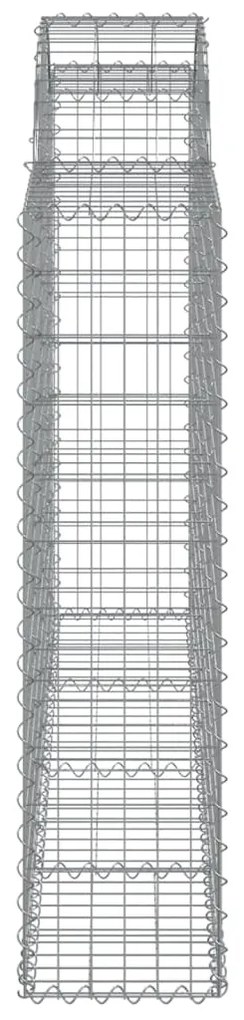 Cestos gabião arqueados 2pcs 200x30x120/140cm ferro galvanizado