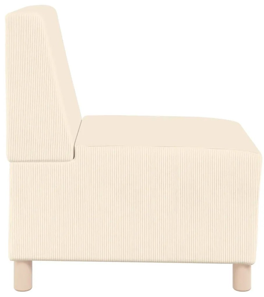 Poltrona 55 cm tecido corduroy creme