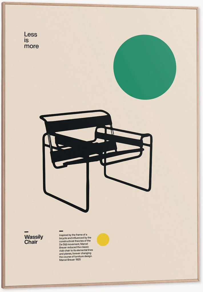 Impressão digital emoldurada Wassily Chair