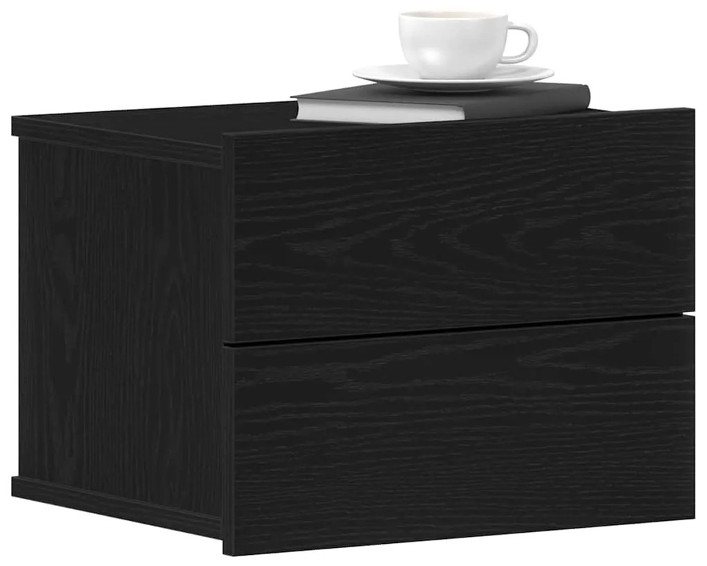 Cabeceira de Cama vidaXL Preta de Carvalho 40x30x30 cm em Madeira Comp