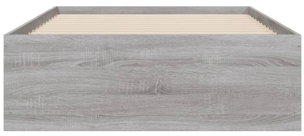 Estrutura de cama c/ gavetas derivados madeira cinza sonoma