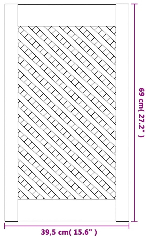 Portas de armário design treliça 2 pcs 39,5x69 cm pinho maciço