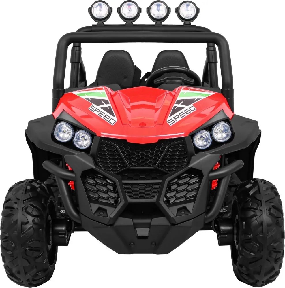 Carro elétrico para Crianças 2 Lugares Grand Buggy 24V 4x4 LIFT STRONG Rodas Espuma EVA, Assento couro ecológico Vermelho