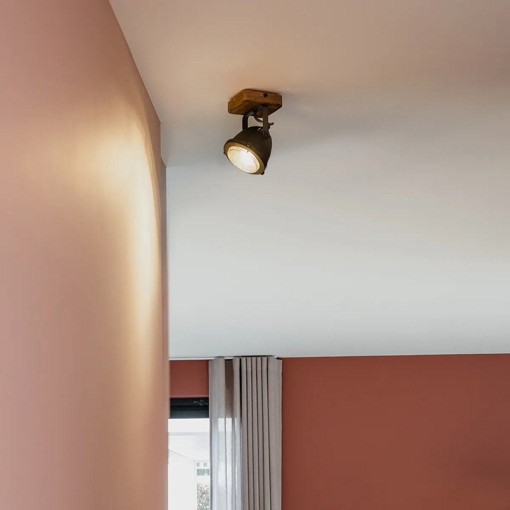 Projetores industriais em aço com madeira inclinável - Emado