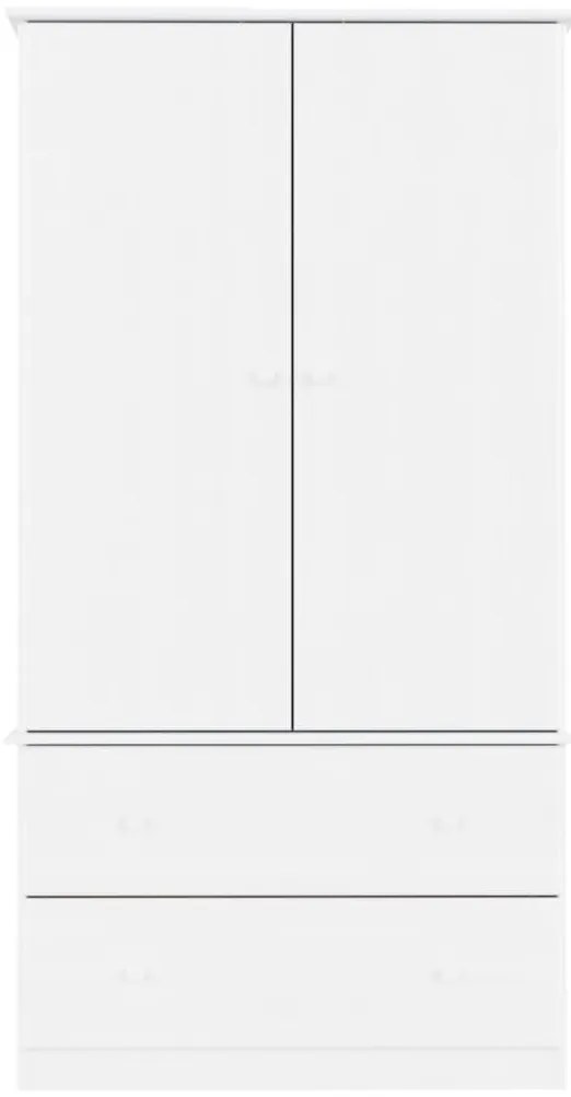 Roupeiro ALTA 90x55x170 cm madeira de pinho maciça branco