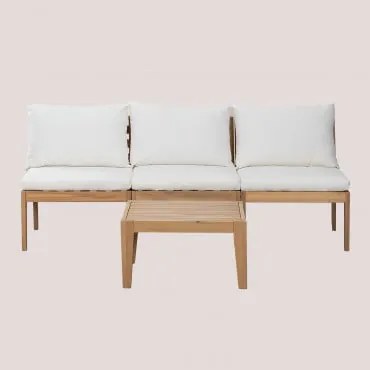 Conjunto De Jardim De 3 Peças Com Mesa De Centro Filips Gardénia Branco - Sklum