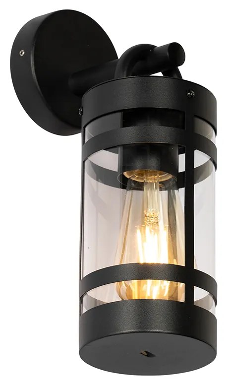 Candeeiro de parede exterior industrial preto IP44 - Ruben