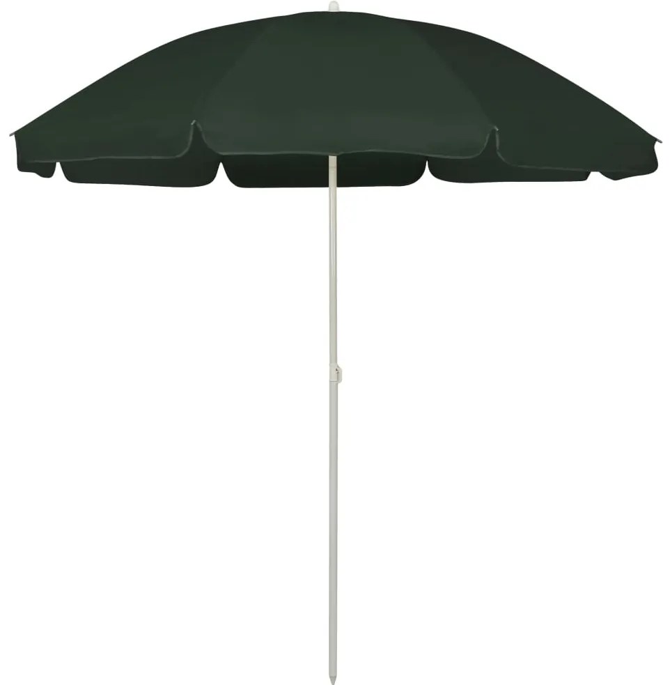 Guarda-sol de praia 240 cm verde