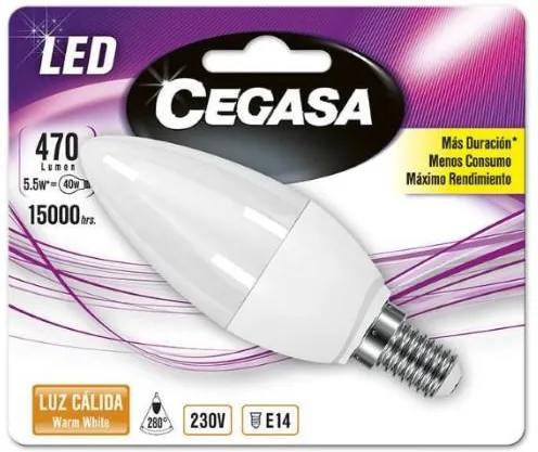 Lâmpada LED vela Cegasa E14 5,5 W A+