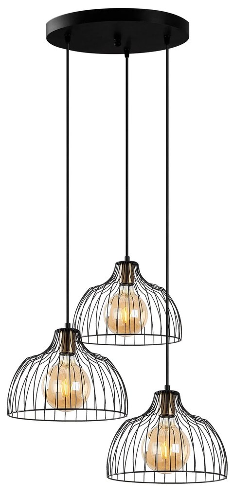 Candeeiro de Teto Kozan – Preto Antigo – 56 x 56 x 46-126 cm