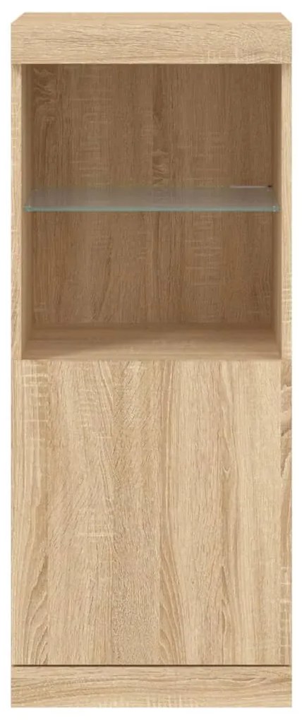 Aparador com luzes LED 41x37x100 cm carvalho sonoma