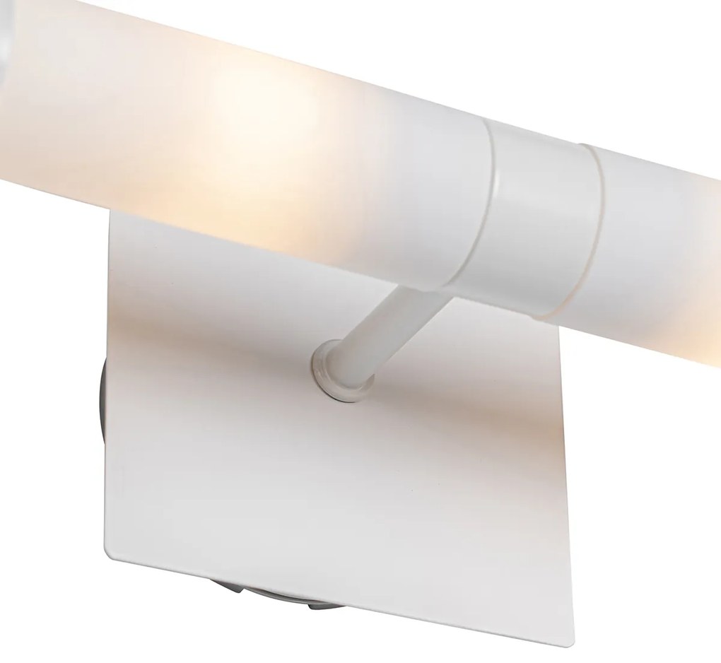 Candeeiro de parede de casa de banho moderno branco IP44 2 luzes - Banheira Moderno