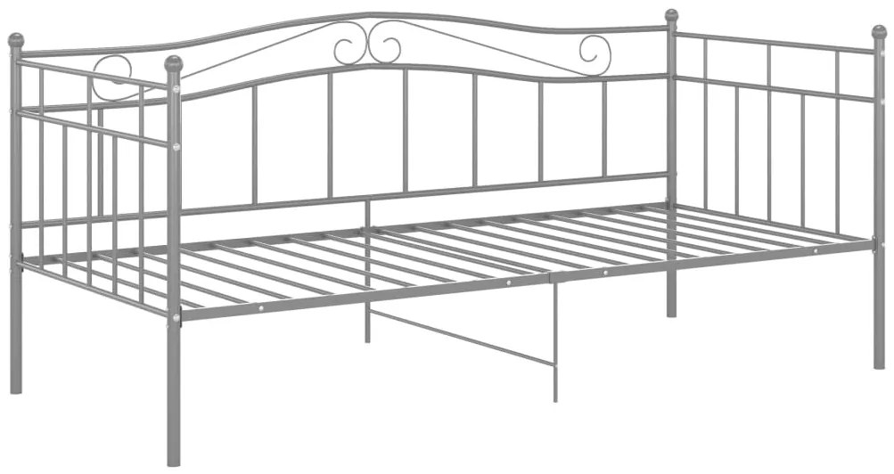 Sofá-cama 90x200 cm metal cinzento