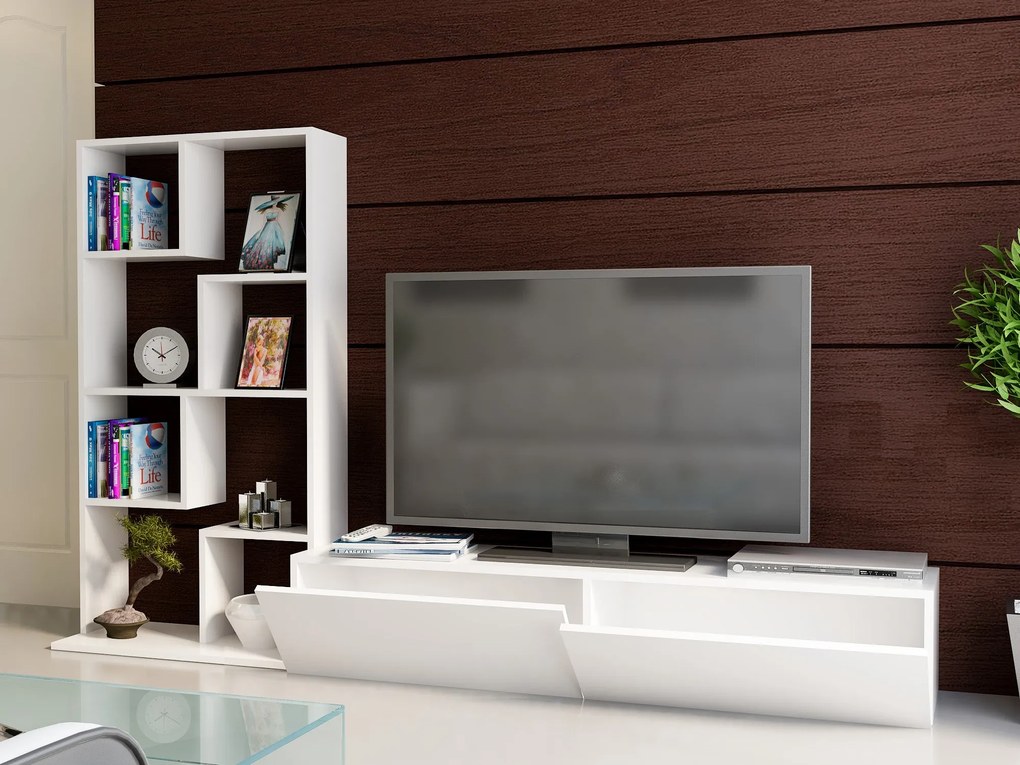 Móvel TV Bare – Branco – 220x133,8x33,8 cm