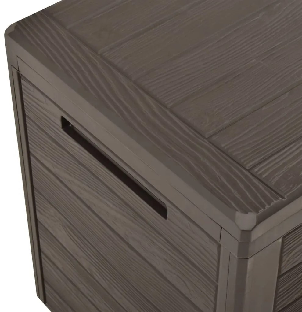 Caixa de arrumação para jardim 116x44x55 cm castanho