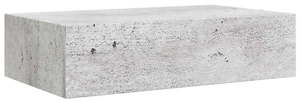 Prateleiras parede + gavetas 2 pcs MDF 40x23,5x10 cm cinza cim.