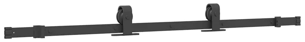 Porta deslizante c/ conj. ferragens 90x205cm vidro ESG preto