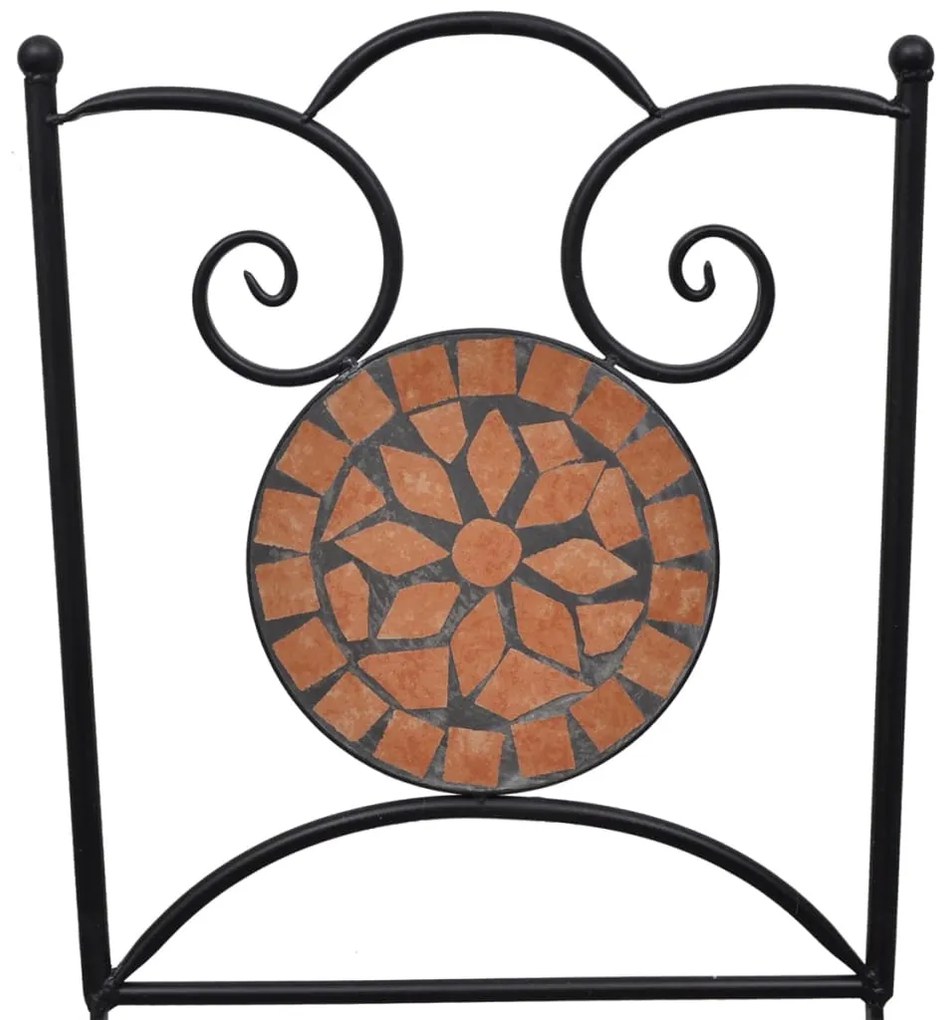 Conjunto bistrô azulejos de cerâmica 3 pcs terracota