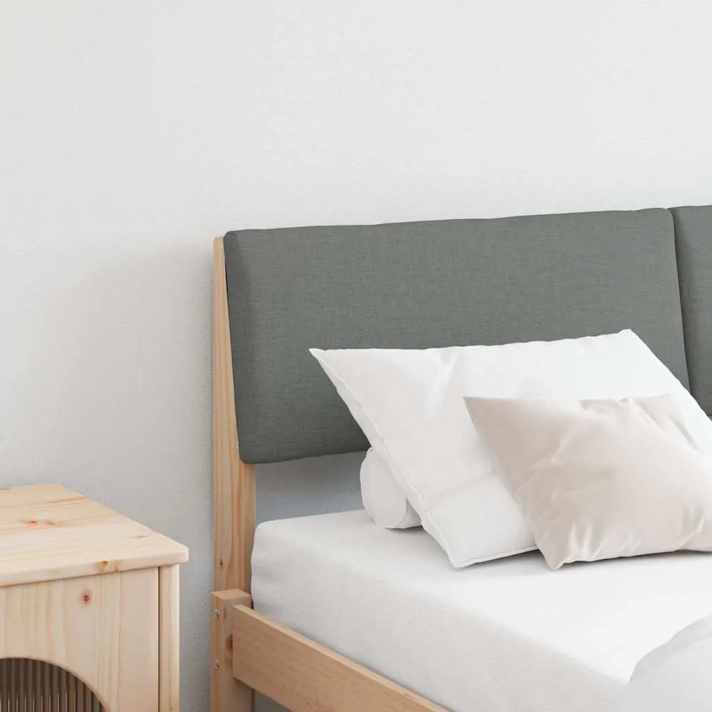 vidaXL Cabeceira estofada Cinza Escuro 150 cm