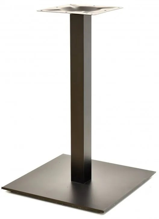 Pernas de Mesa Bar, Restaurante, Café, Esplanada Conjunto de 2 Bases de mesa TROCADERO, tubo quadrado, preto, base de aço de 8mm. 45 x 45 cms, altura