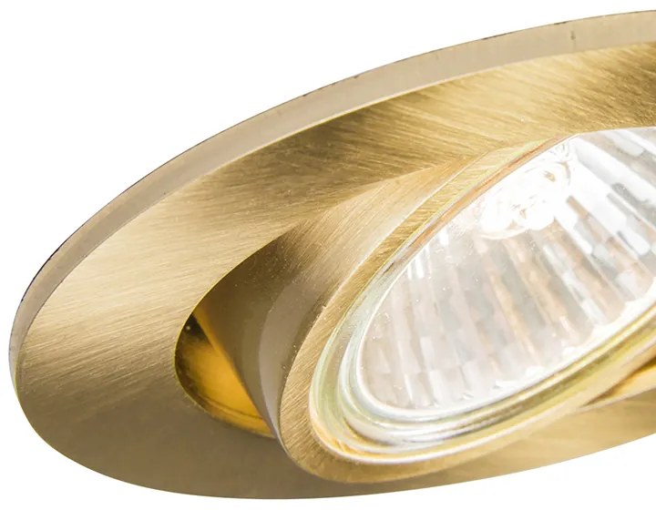 Foco embutido moderno dourado inclinável - Cisco Design,Moderno