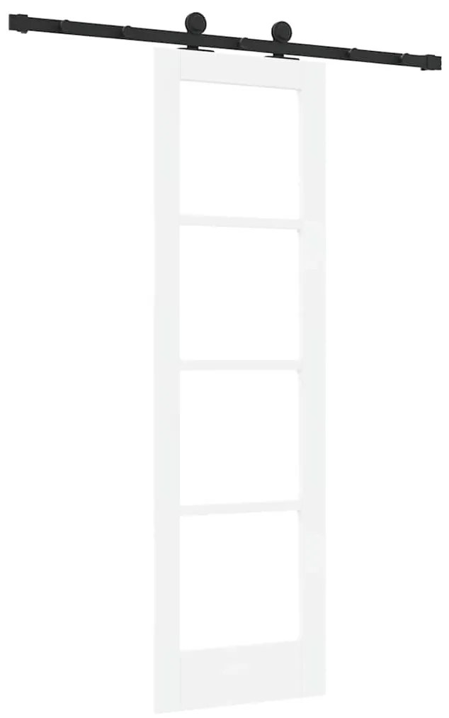 Porta Deslizante vidaXL com Conjunto de Ferragens "ORKDAL" Branca 61x1
