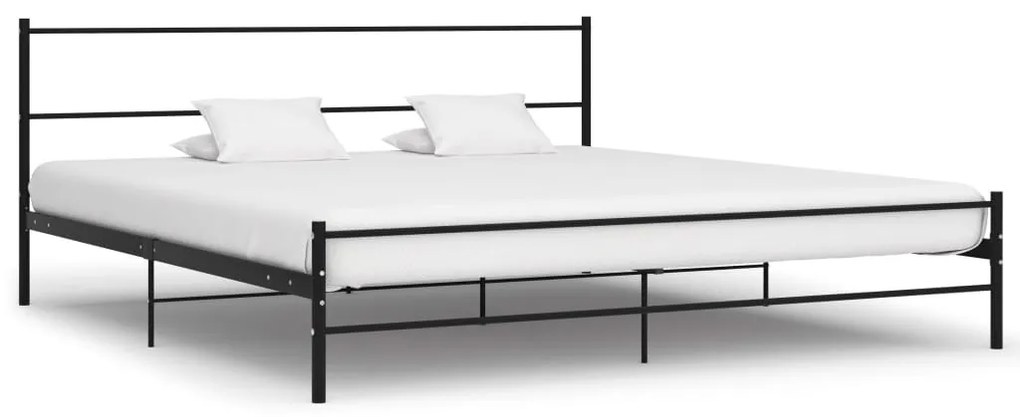 Estrutura de cama 200x200 cm metal preto