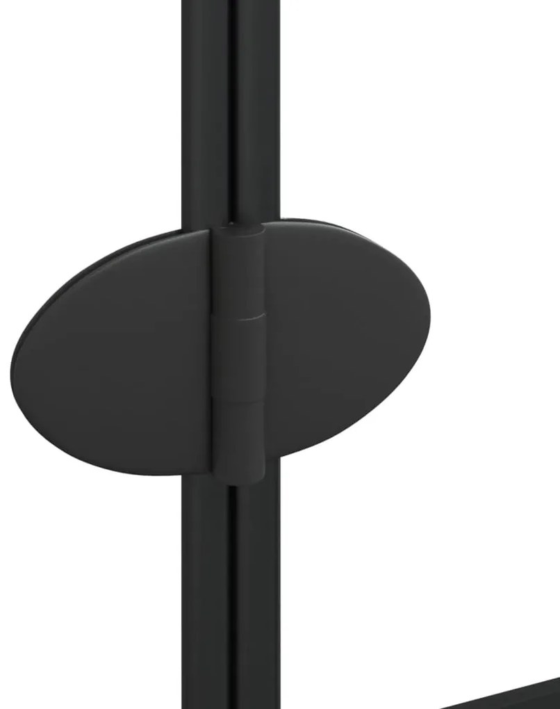 Divisória de chuveiro dobrável ESG 120x140 cm preto