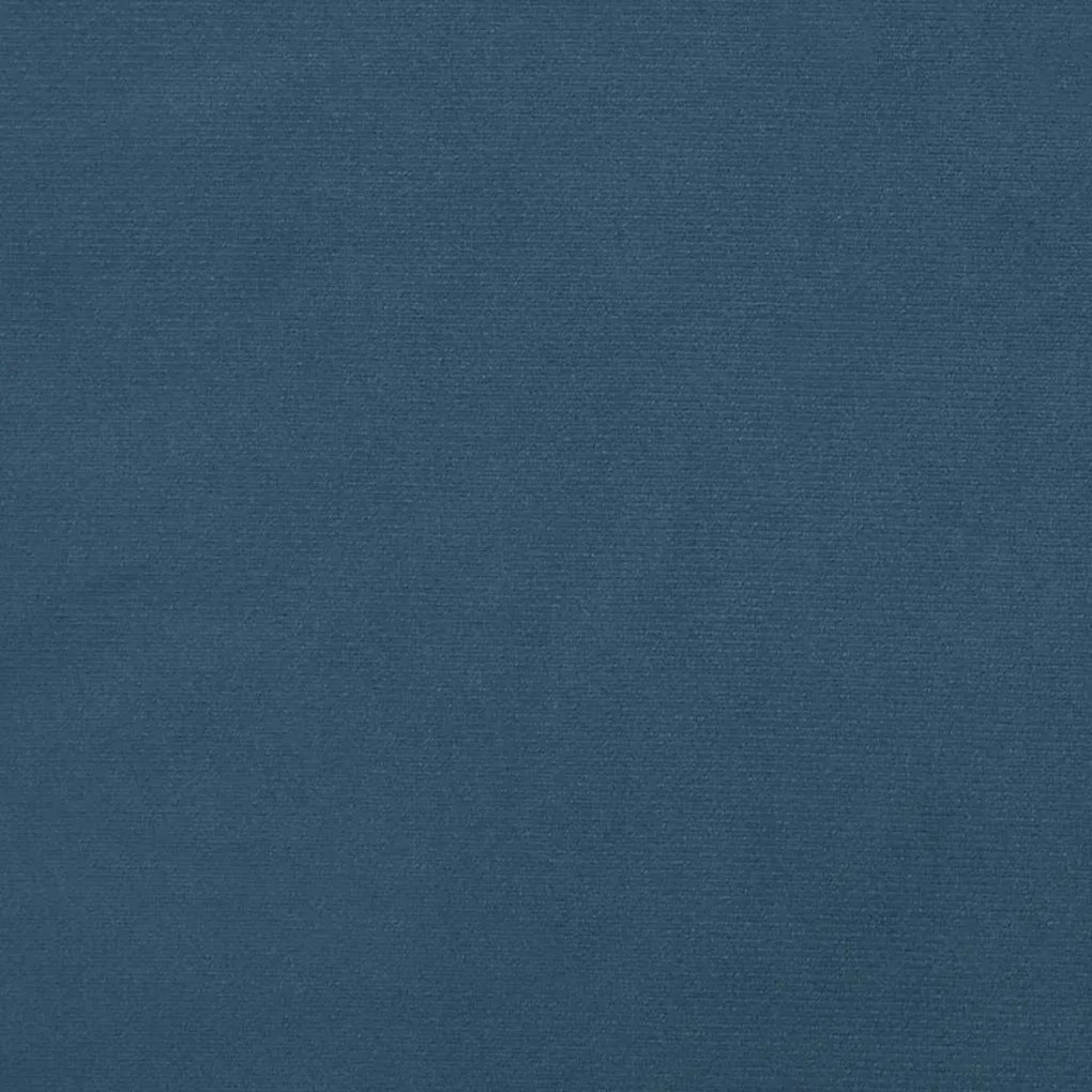 Cama box spring colchão LED 120x190cm couro artif. azul-escuro