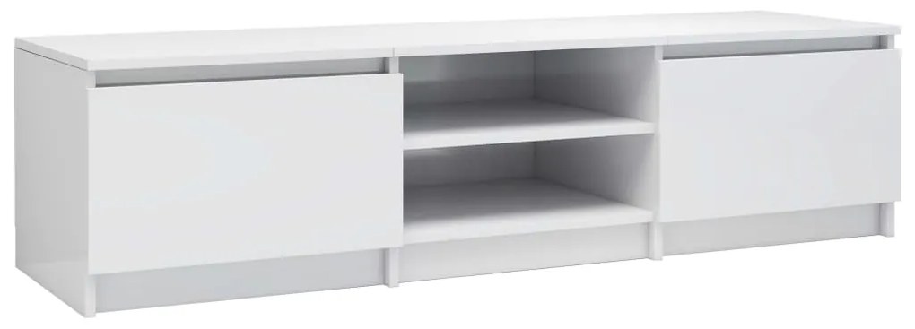 Móvel de TV Infinity de 140cm - Branco Brilhante - Design Moderno