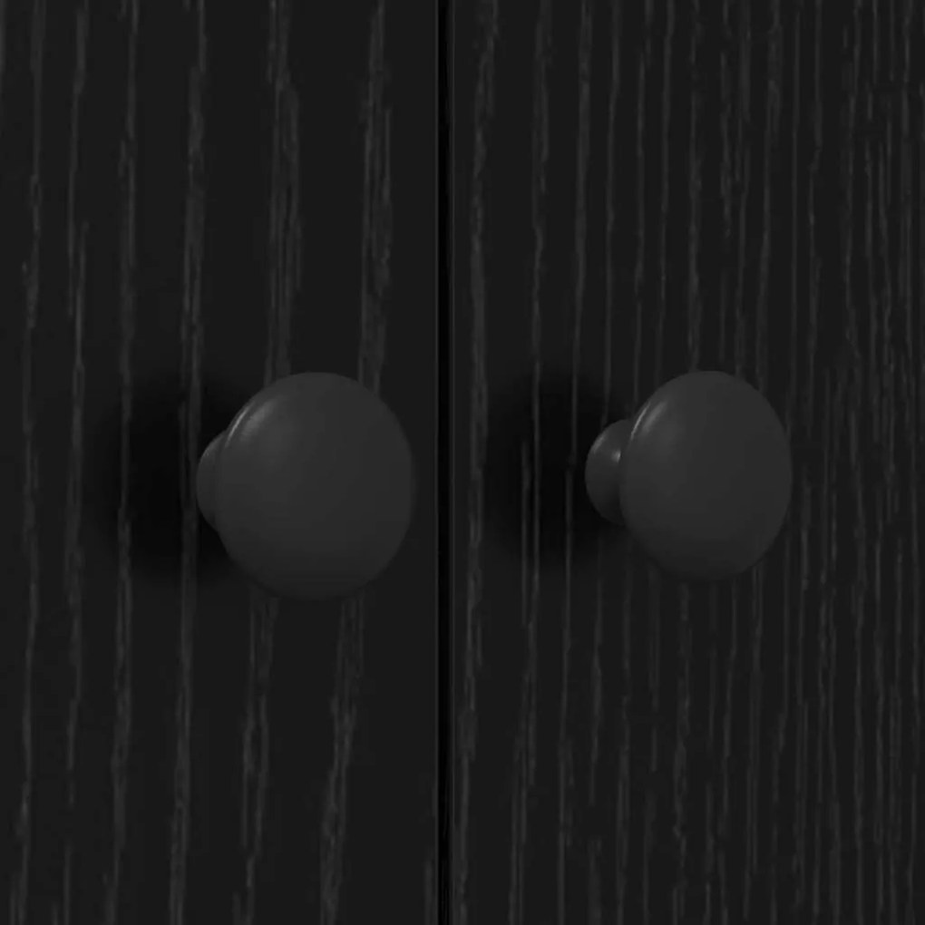 Armário para Máquina de Lavar Carvalho Preto 68x48.5x194 cm