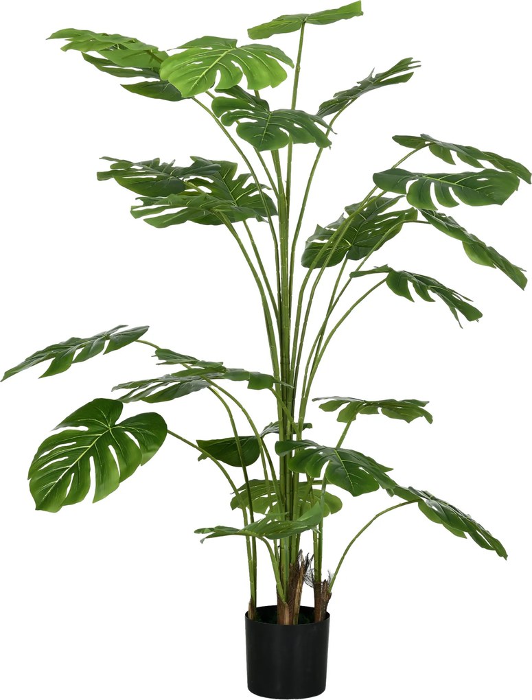Planta artificial, árvore artificial altura 180 cm, Monstera deliciosa com vaso incluído, para interior, verde