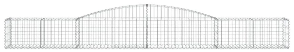 Cestos gabião arqueados 5 pcs 400x50x40/60 cm ferro galvanizado