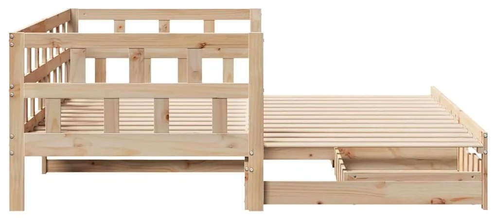 Sofá-cama com gavetão e gavetas sem colchão 90x200 cm