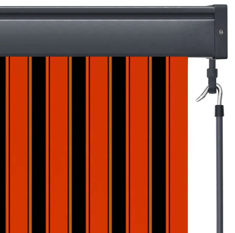 Estore de rolo para exterior 120x250 cm laranja e castanho