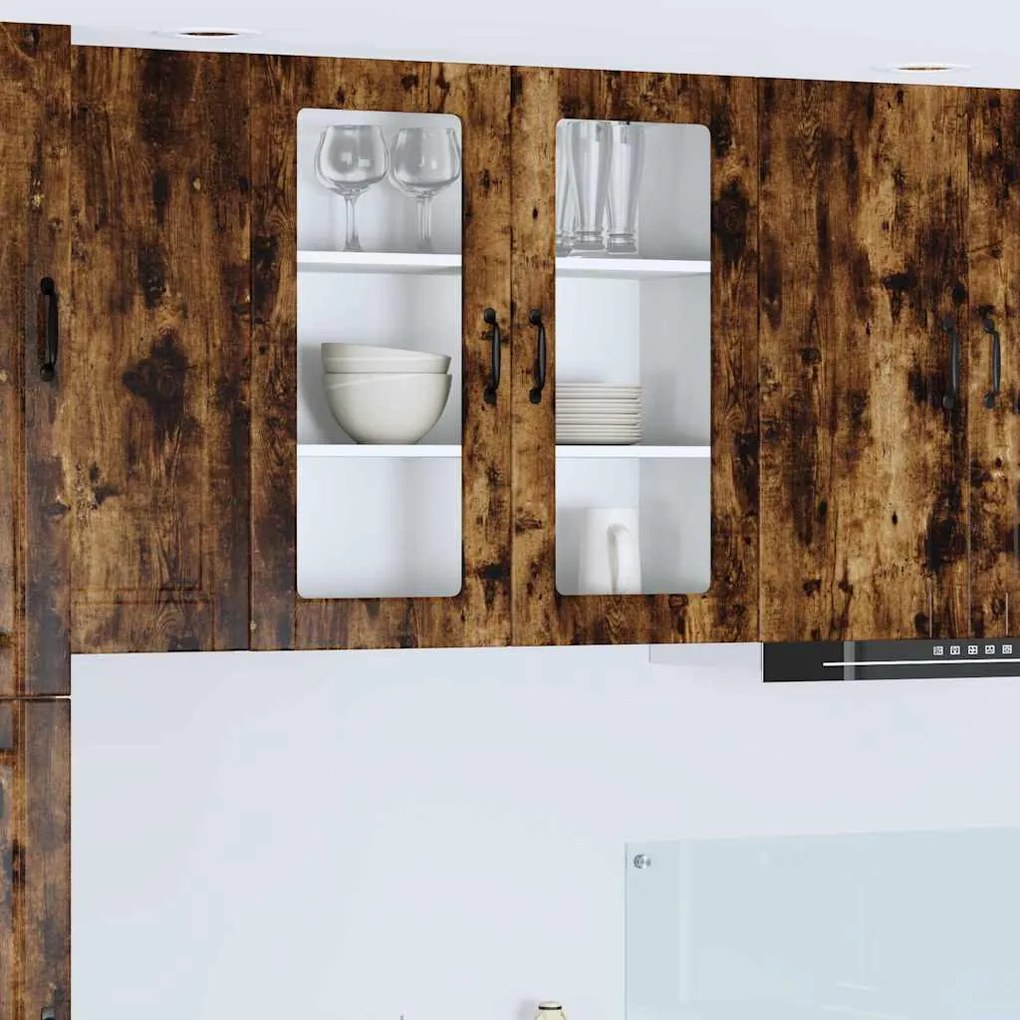 vidaXL Armário de Cozinha com porta Carvalho Defumado 80 x 31 x 80 cm
