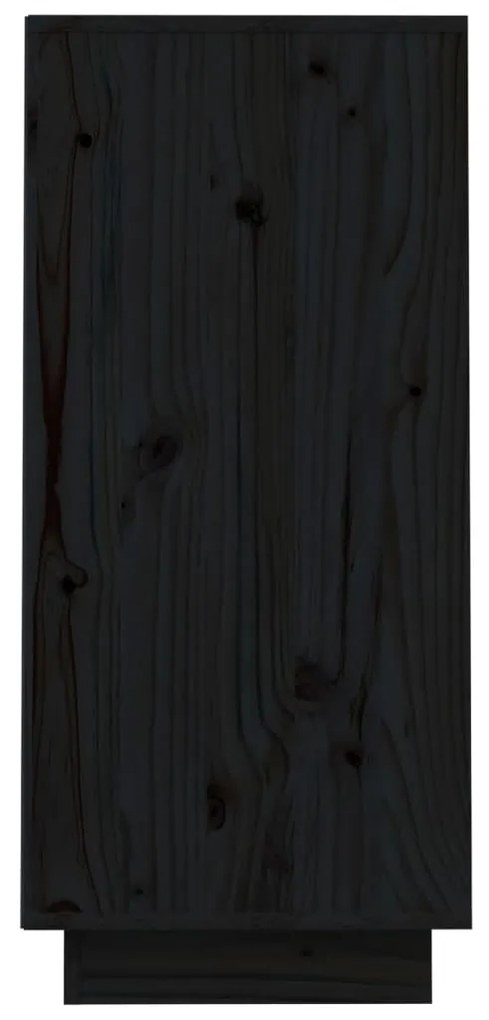 Armário consola 60x34x75 cm pinho maciço preto
